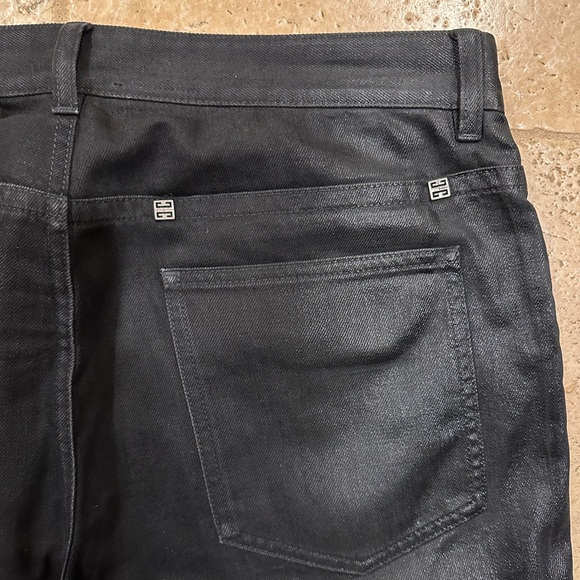 Givenchy x Matthew Williams Wax Coated Shiny Black Denim - Picture 7 of 13
